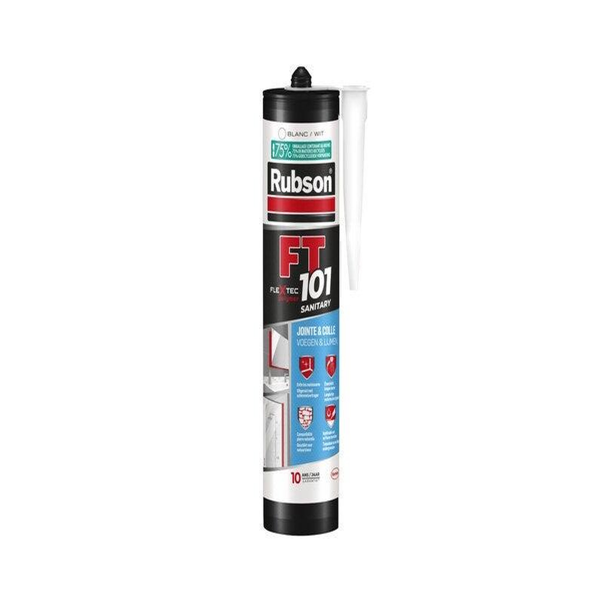 rubson Mastic sanitaire anti moisissure RUBSON Flextec blanc cartouche 280ml
