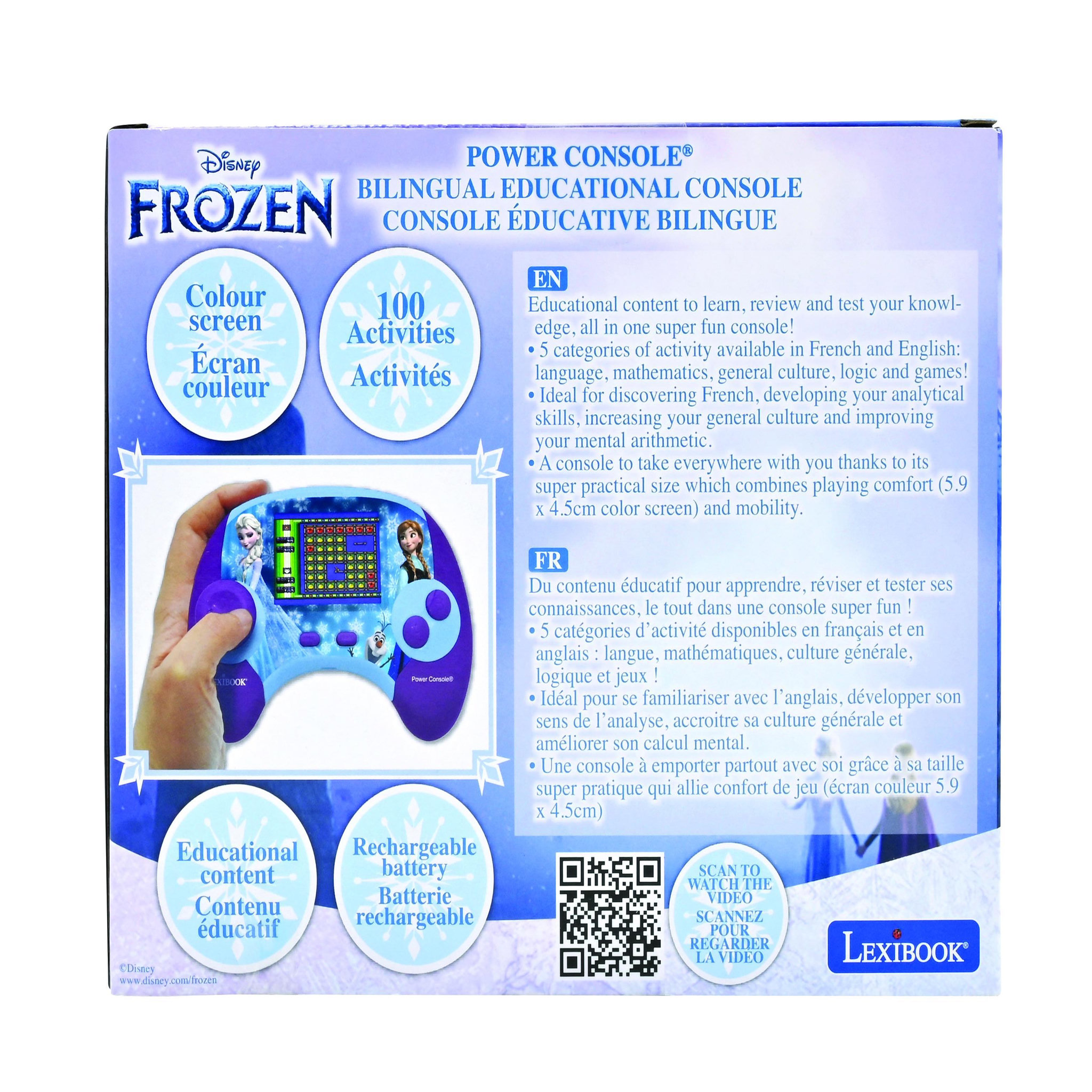 Voir la diapositive 4 : Lexibook Console de jeux Bilingue La reine des neiges (FR/EN)