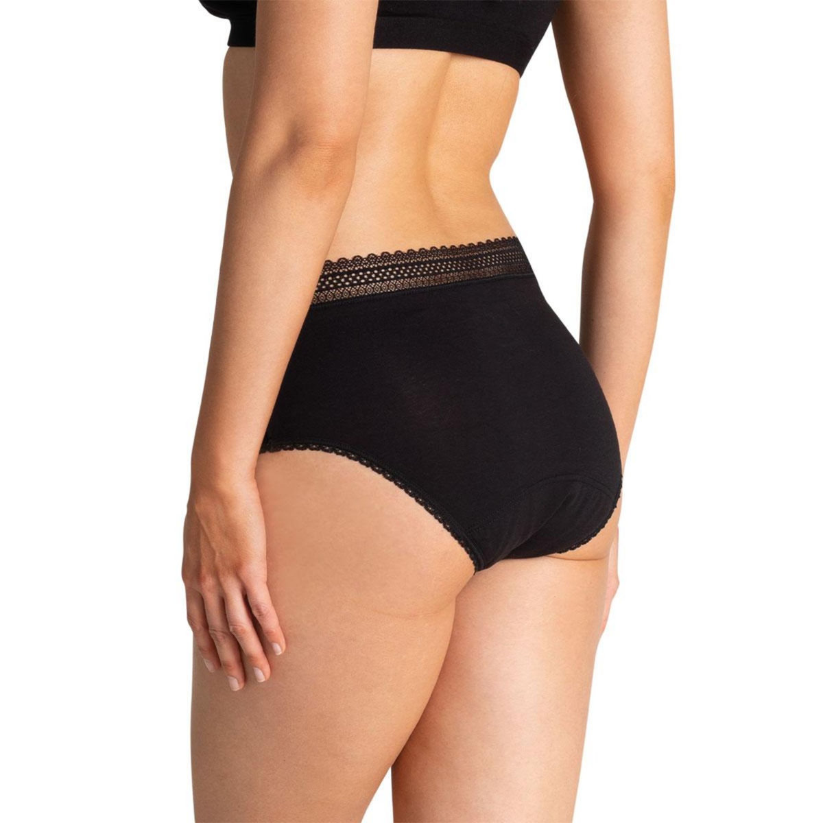 Athena Lot de 5 culottes taille haute pour les règles Coton bio Secret