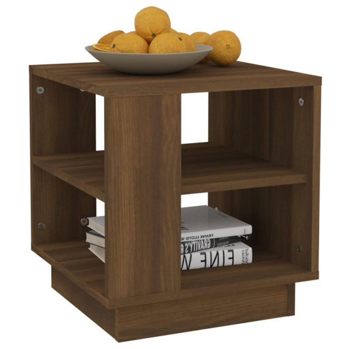 VIDAXL Table basse Chêne marron 40x40x43 cm Bois d ingénierie