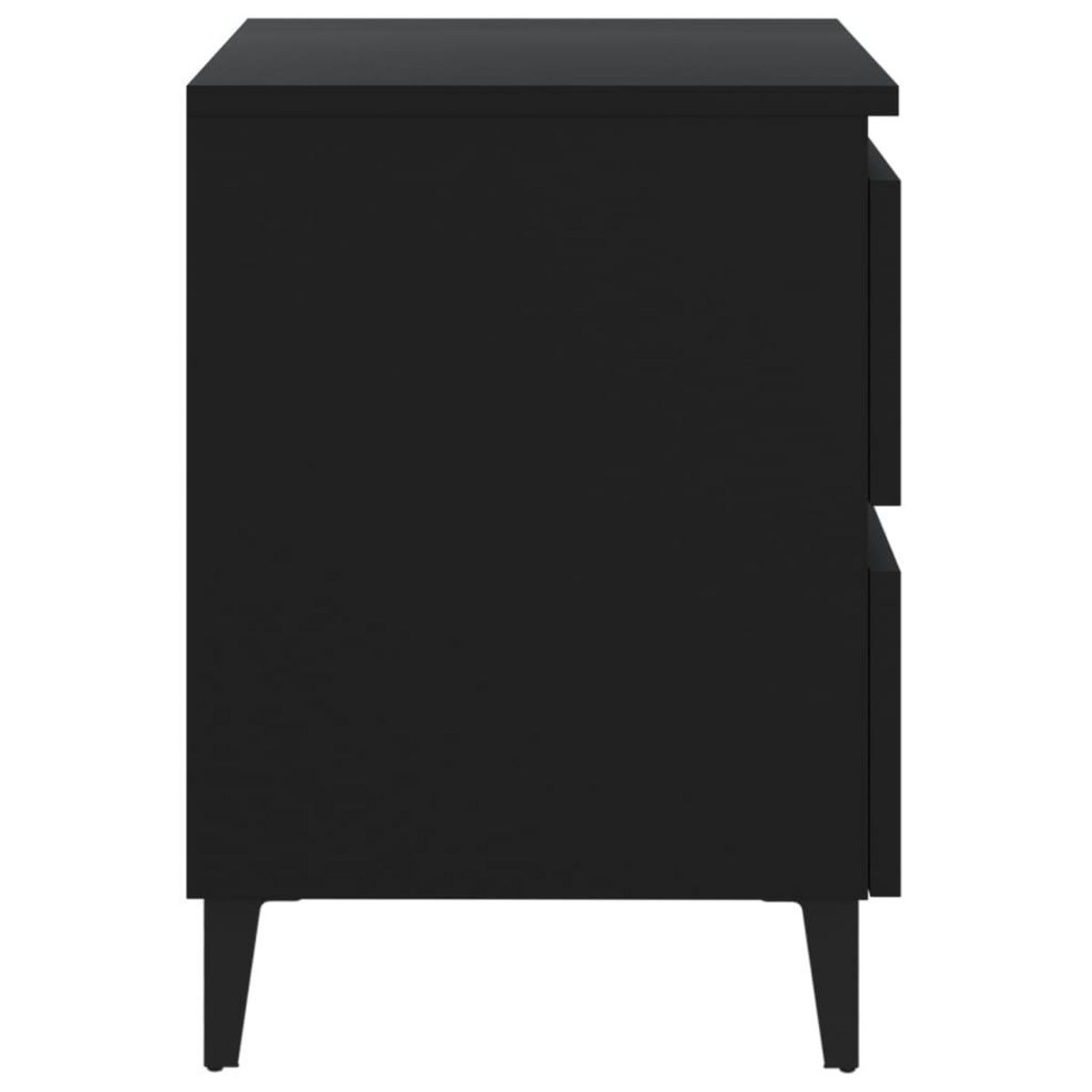 VIDAXL Table de chevet noir 40x35x50 cm bois d'ingenierie