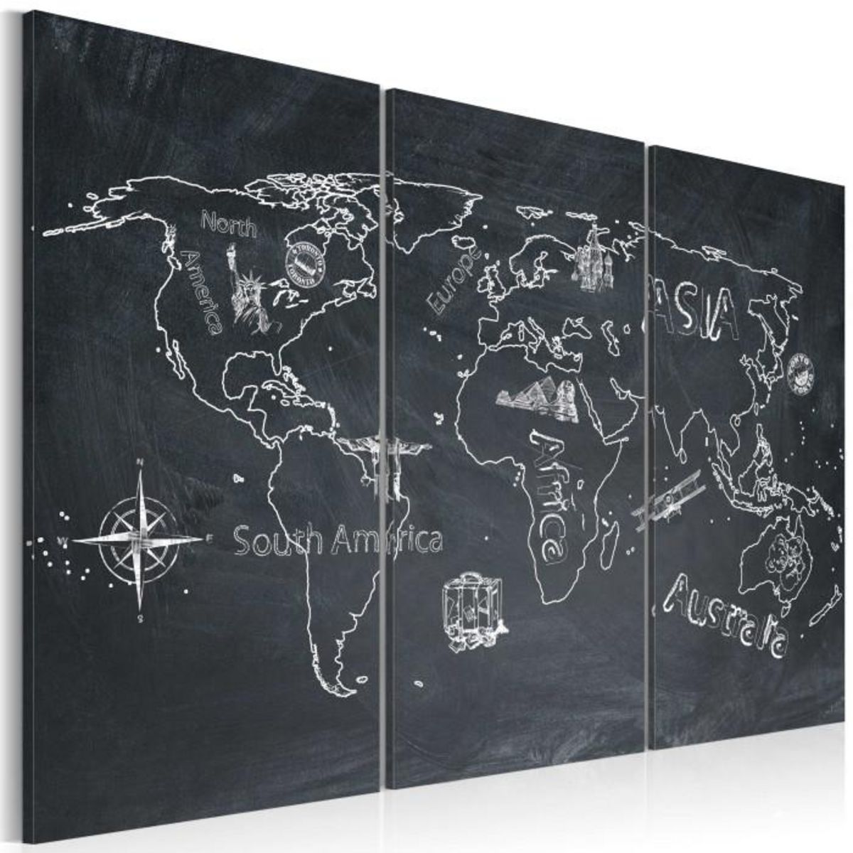 Paris Prix Tableau 3 Panneaux  Les Voyages Forment la Jeunesse