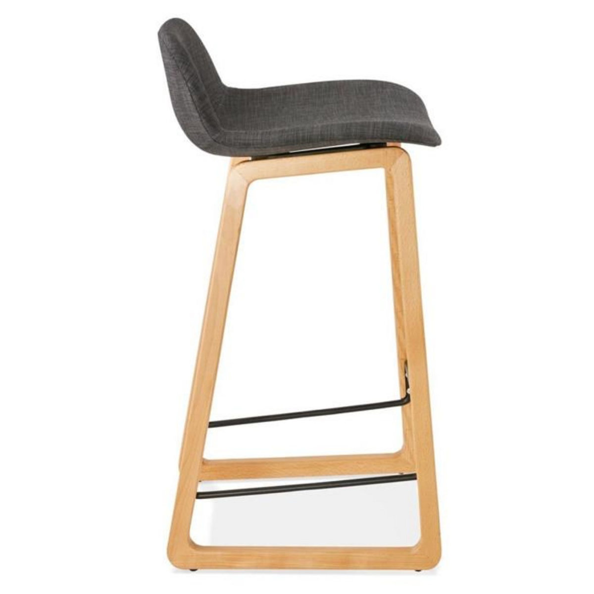 Paris Prix Tabouret de Bar  Talik  86cm Gris Foncé & Naturel