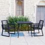 Voir la diapositive 1 : VIDAXL Ensemble a manger d'exterieur 3 pcs Rotin PVC Noir