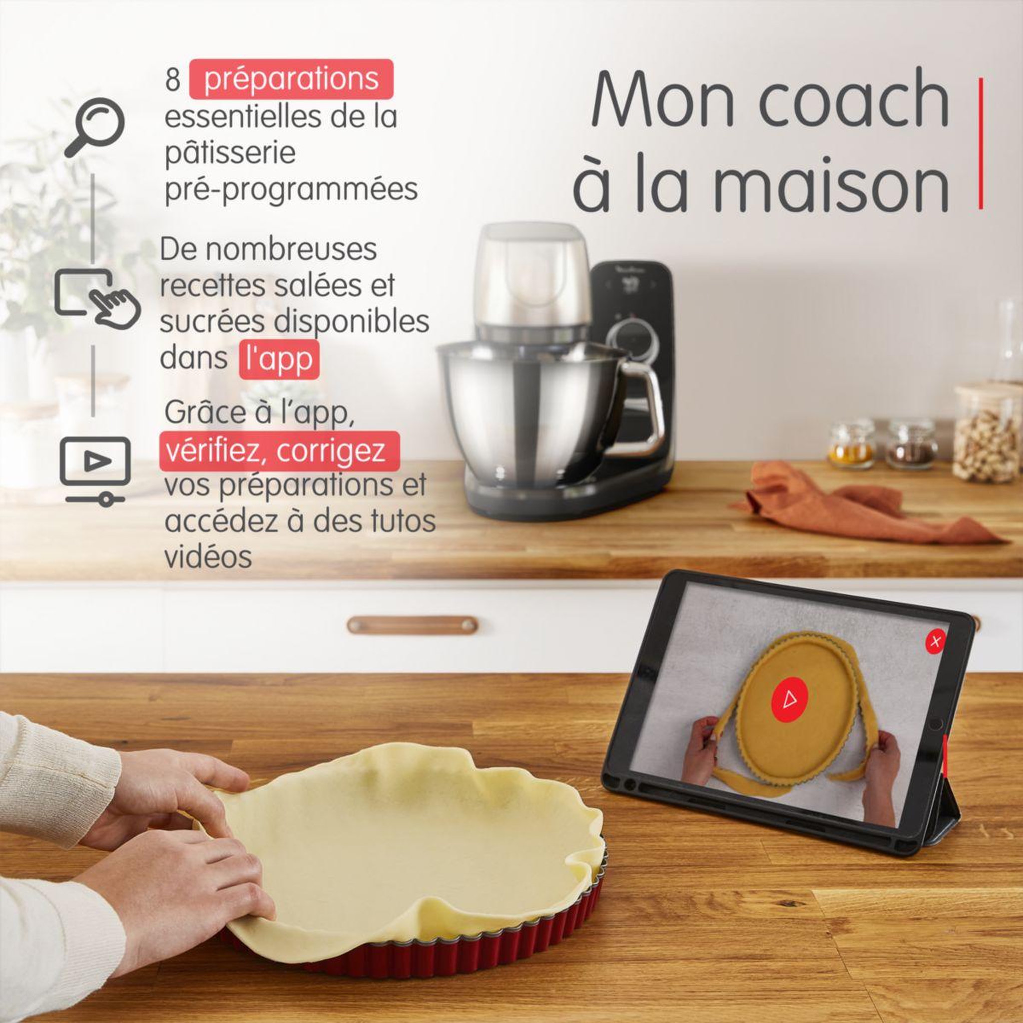 Voir la diapositive 4 : MOULINEX Robot pâtissier YY5172FG coach + balance