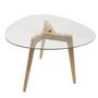 Voir la diapositive 2 : Paris Prix Lot de 2 Tables Gigognes  Trempé  60cm Transparent