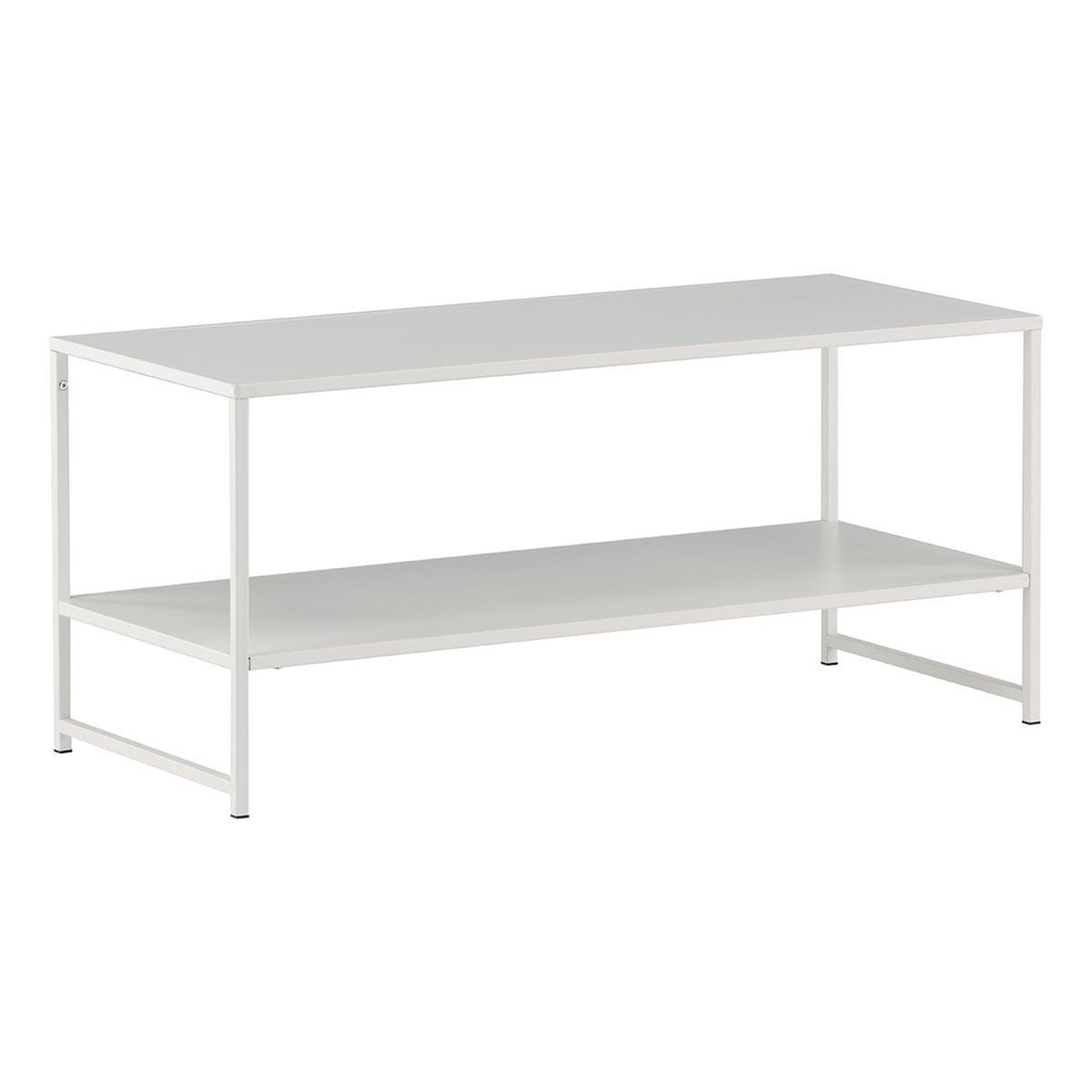 Paris Prix Table basse avec étagère  staal  102cm blanc