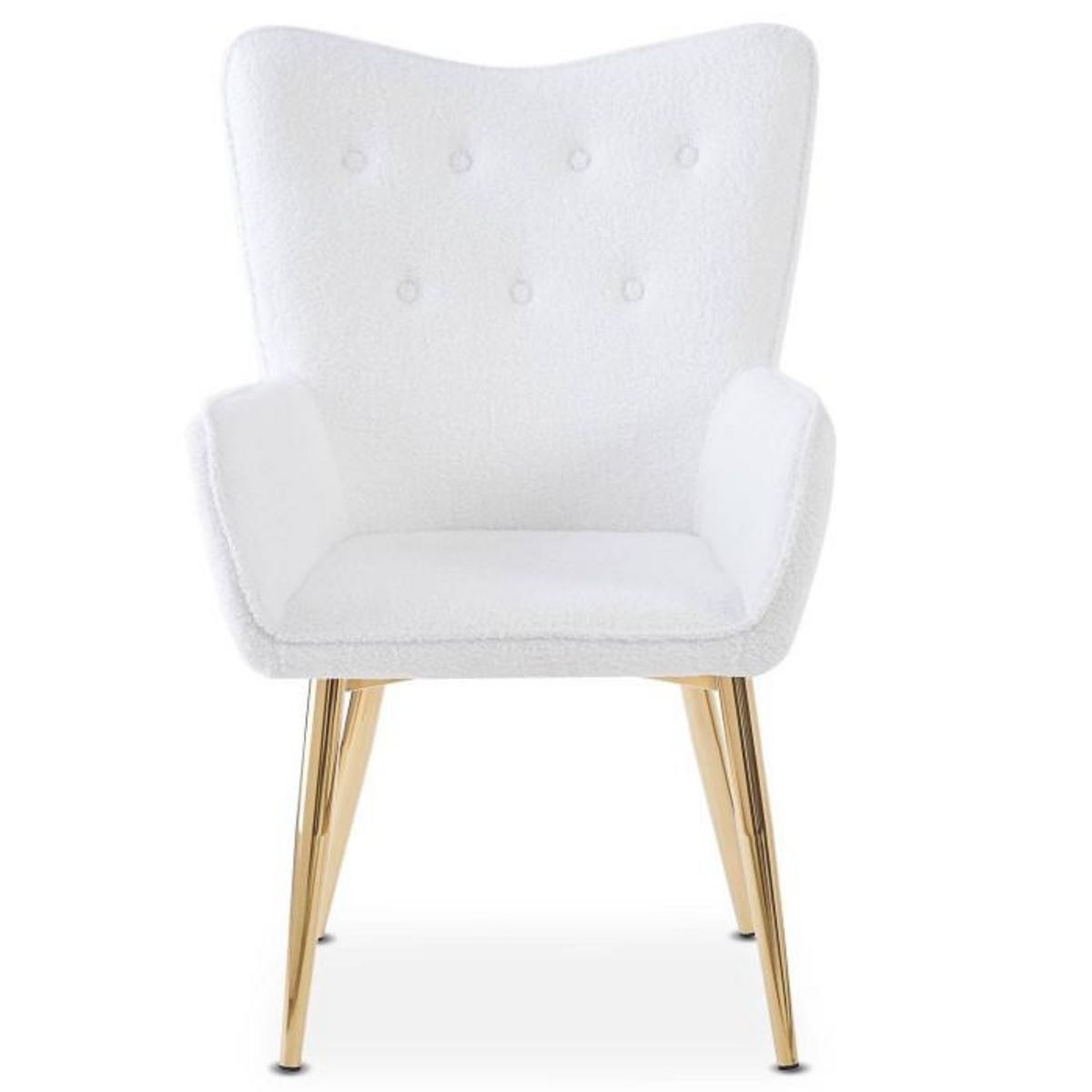 Paris Prix Fauteuil Scandinave Bouclette  Dolna  100cm Blanc