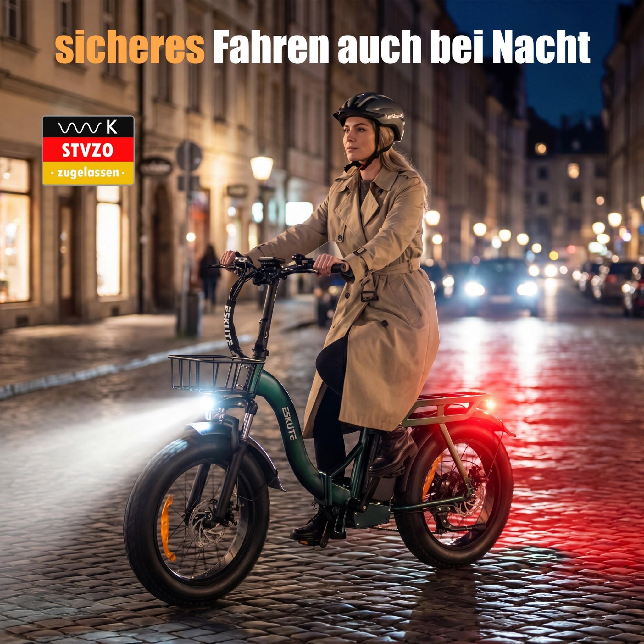 Voir la diapositive 6 : ESKUTE Vélo électrique pliable ESKUTE D202, 48V 20,8Ah