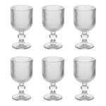 SECRET DE GOURMET Lot de 6 Verres à Vin Strie  Ema  25cl Transparent
