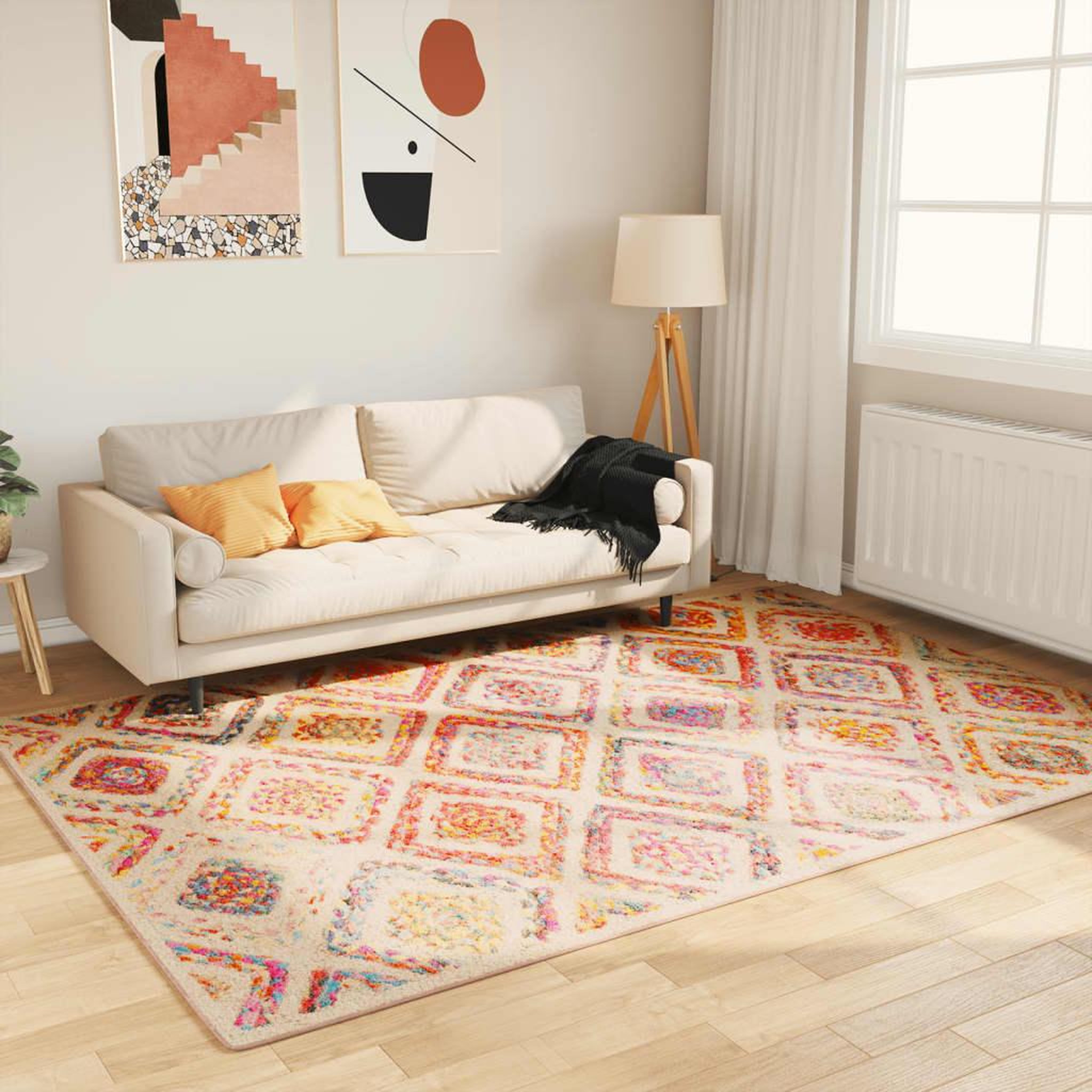 VIDAXL Tapis lavable multicolore 160x230 cm antiderapant