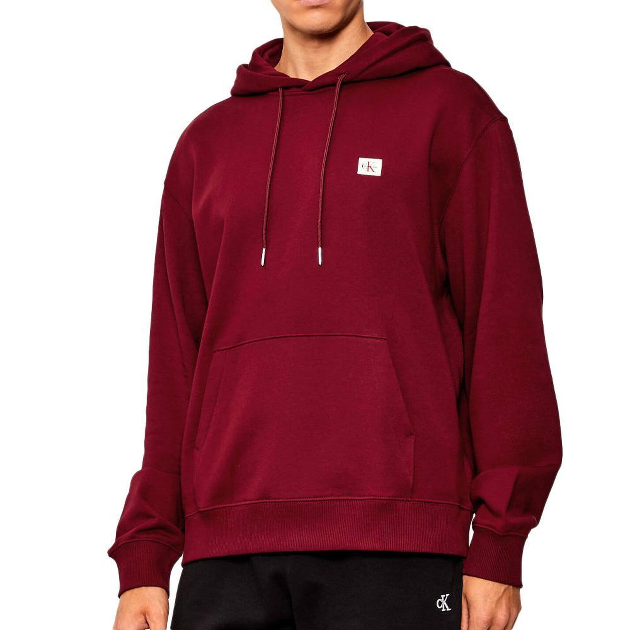 CALVIN KLEIN JEANS Sweat à Capuche  Homme Calvin Klein Jeans 350terry Micro Badge. Coloris disponibles : Rouge