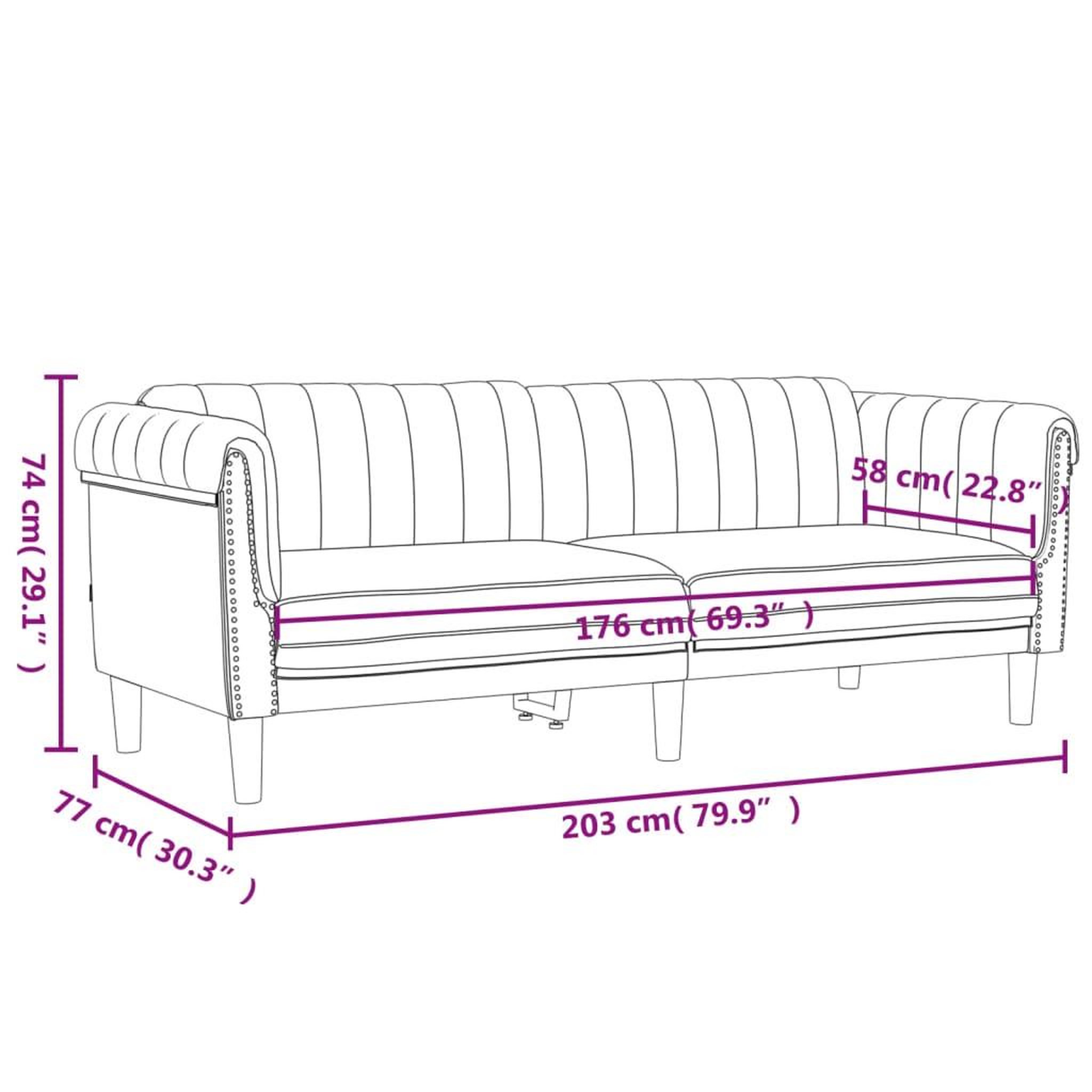 Voir la diapositive 6 : VIDAXL Ensemble de canapes 3 pcs bleu velours
