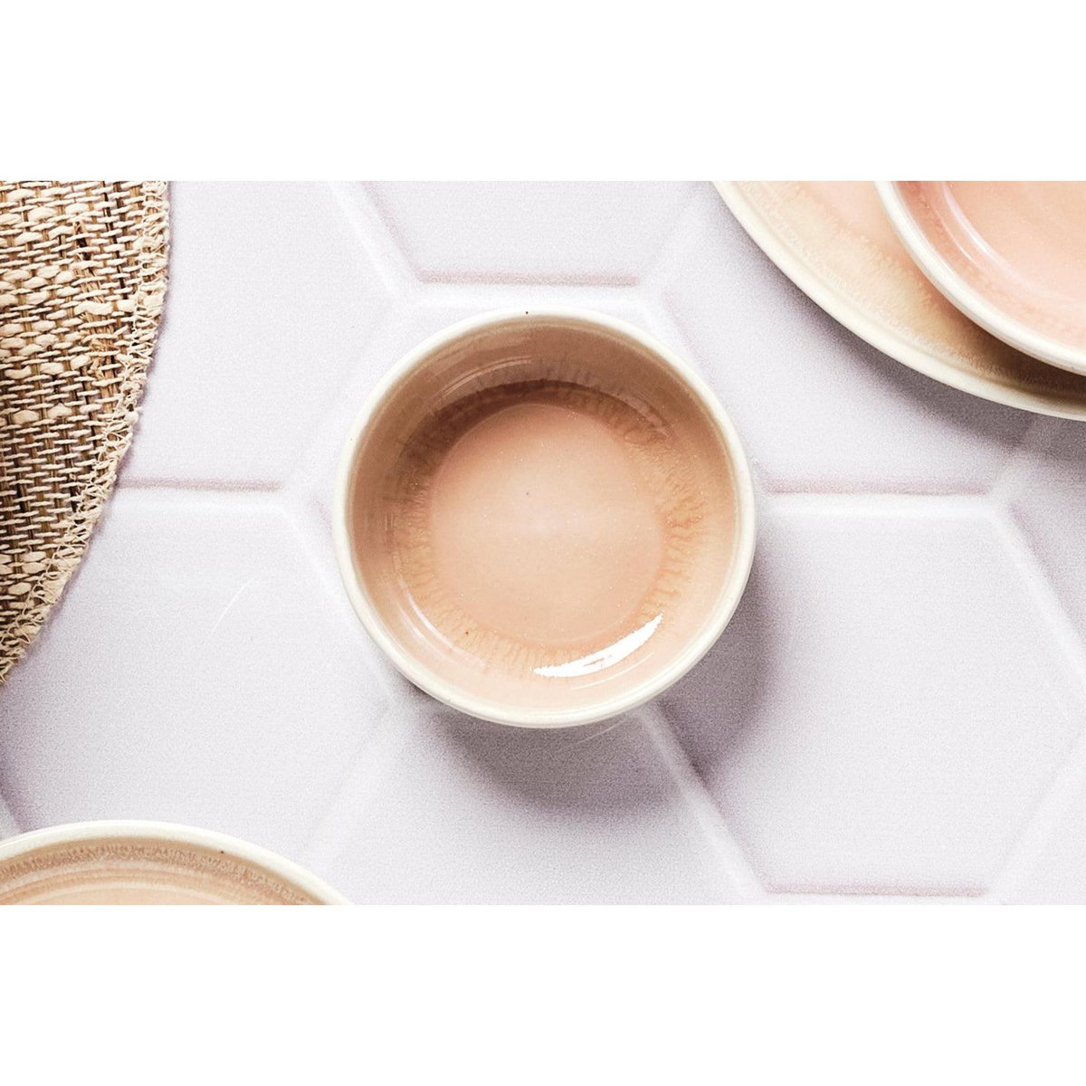 BJORN Bol OXYGEN Ø9cm - 6 pièces - Rose poudre