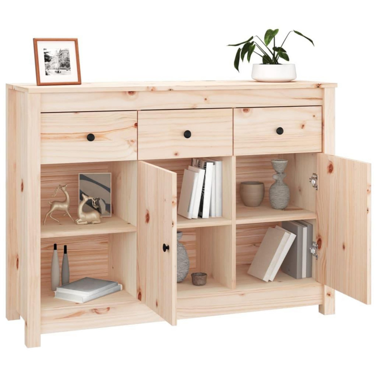 VIDAXL Buffet 100x35x74 cm Bois massif de pin