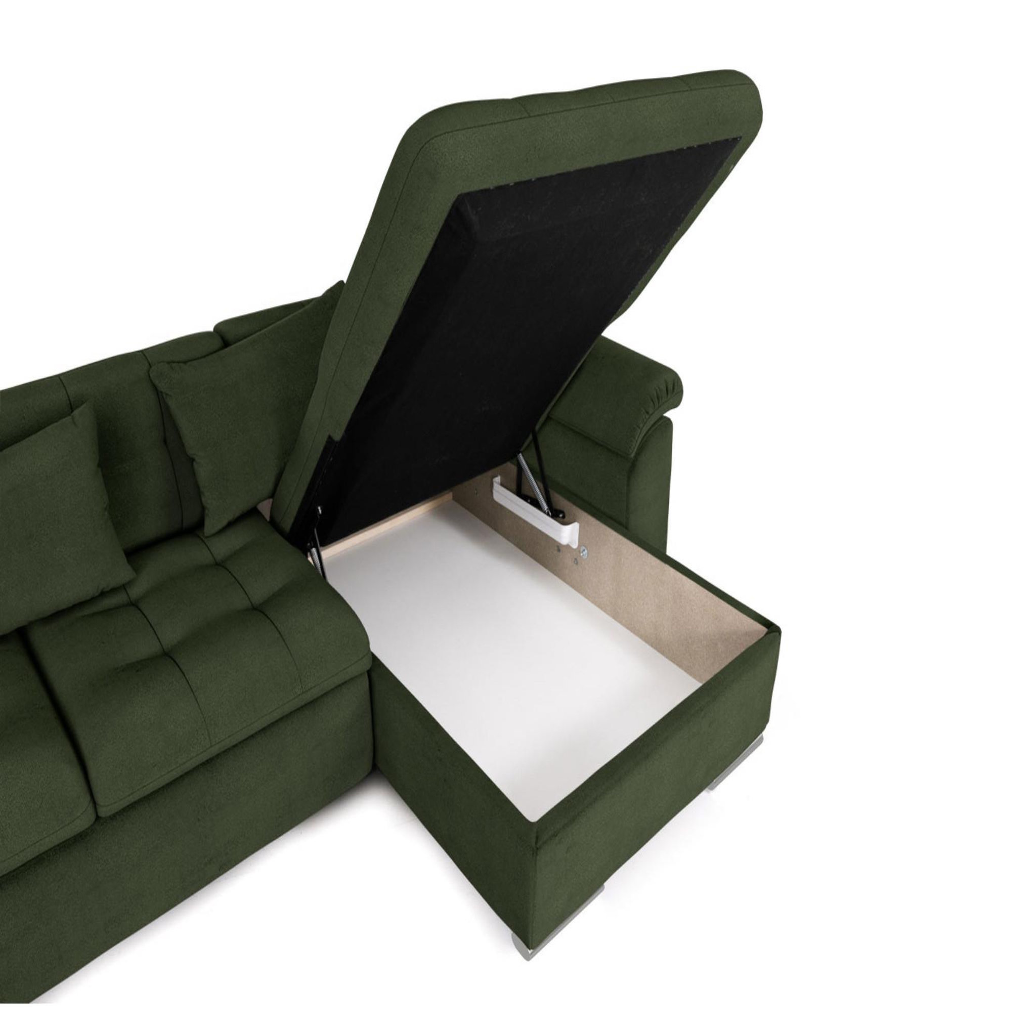 Voir la diapositive 4 : BEST MOBILIER Chuck - canapé panoramique xxl - convertible avec coffre - 7 places - gauche
