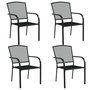 Voir la diapositive 4 : VIDAXL Ensemble a manger de jardin 5 pcs anthracite acier