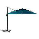 HESPERIDE Parasol déporté rectangulaire multi-toile MELHIA. Coloris disponibles : Gris