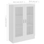 Voir la diapositive 6 : VIDAXL Armoire a vitrine Blanc 82,5x30,5x115 cm Bois d'ingenierie