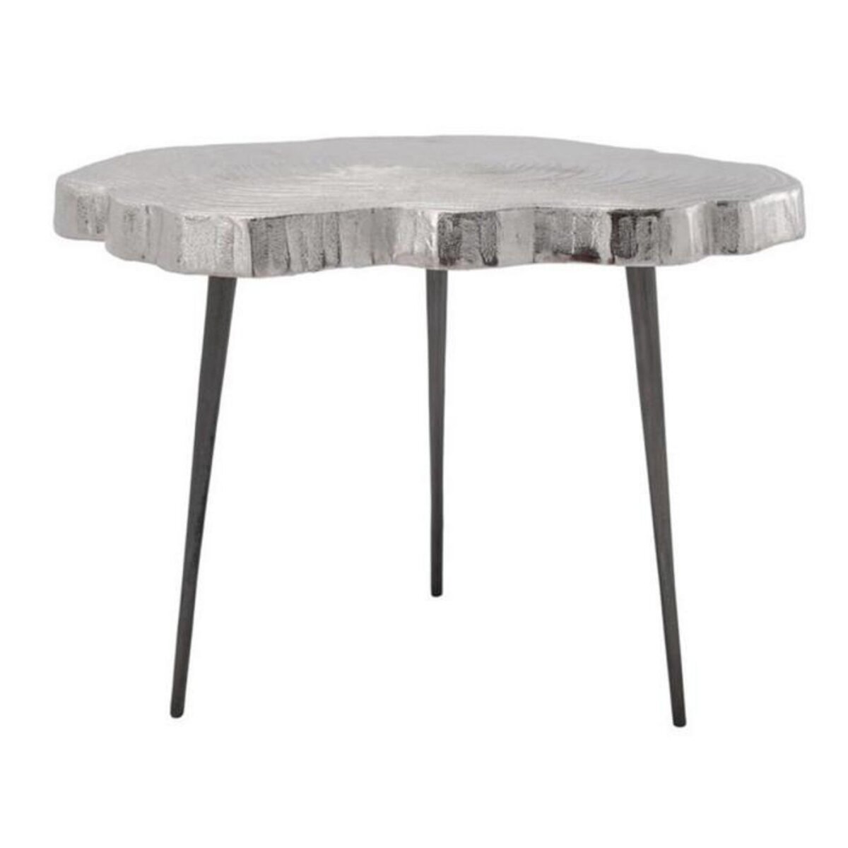 Paris Prix Table d'Appoint Design  Wood Art  65cm Argent