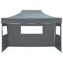 Voir la diapositive 2 : VIDAXL Tente de reception pliable avec 3 parois 3x4 m Acier Anthracite