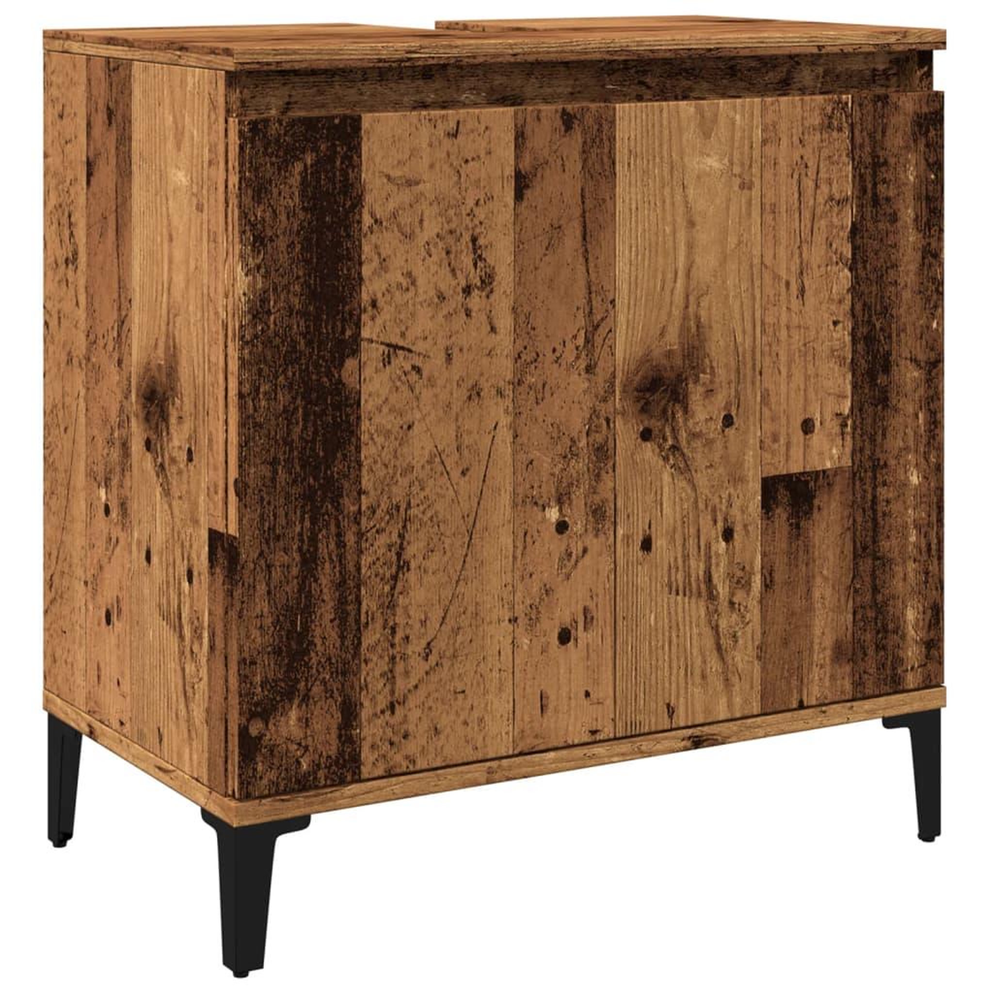 Voir la diapositive 2 : VIDAXL Armoire d'evier vieux bois 58x33x60 cm bois d'ingenierie