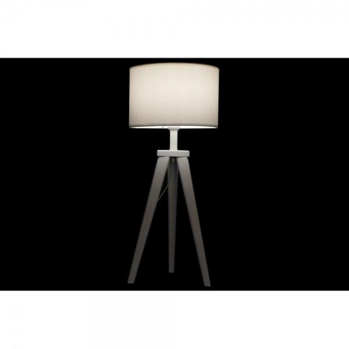 MARKET24 Lampe de bureau DKD Home Decor 8424001807918 Bois Blanc 220 V 50 W 30 x 30 x 72 cm