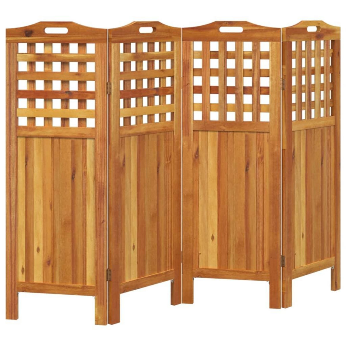 VIDAXL Cloison de separation 4 panneaux 162x2x115 cm Bois d'acacia