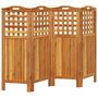 Voir la diapositive 4 : VIDAXL Cloison de separation 4 panneaux 162x2x115 cm Bois d'acacia