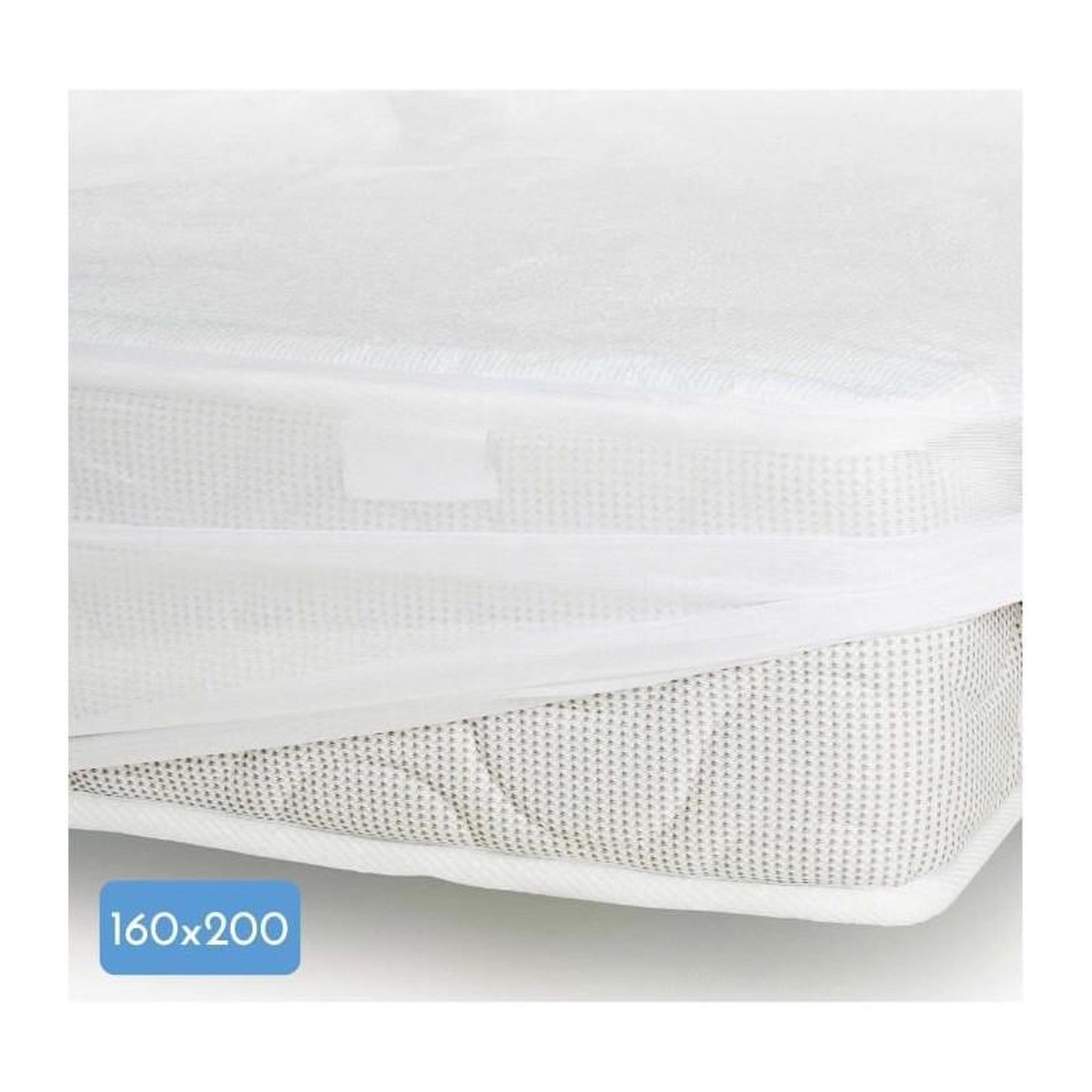 LOVELY HOME Protege-matelas - 160 x 200 cm x 25 xm - 100% Coton - 170 G/M2 - LOVELY HOME