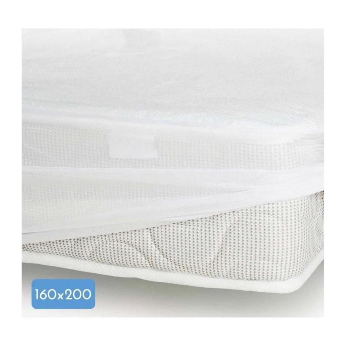LOVELY HOME Protege-matelas - 160 x 200 cm x 25 xm - 100% Coton - 170 G/M2 - LOVELY HOME