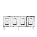 Habitat et Jardin Console en bois  Karya  - 79 x 150 x 40 cm - Blanc, Argent