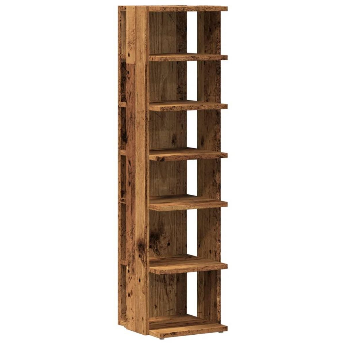 VIDAXL Armoire a chaussures vieux bois 28x27x102 cm bois d'ingenierie