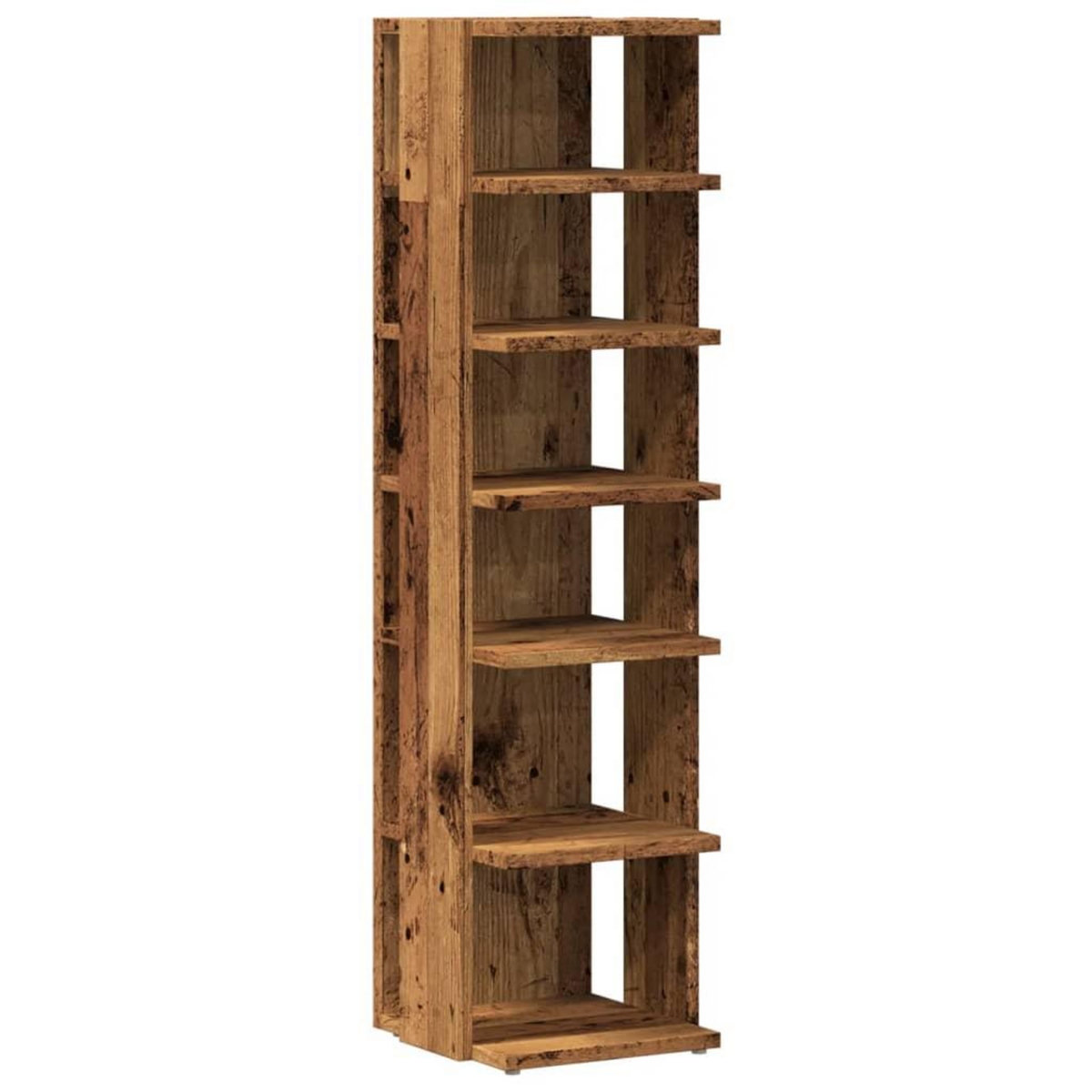 VIDAXL Armoire a chaussures vieux bois 28x27x102 cm bois d'ingenierie