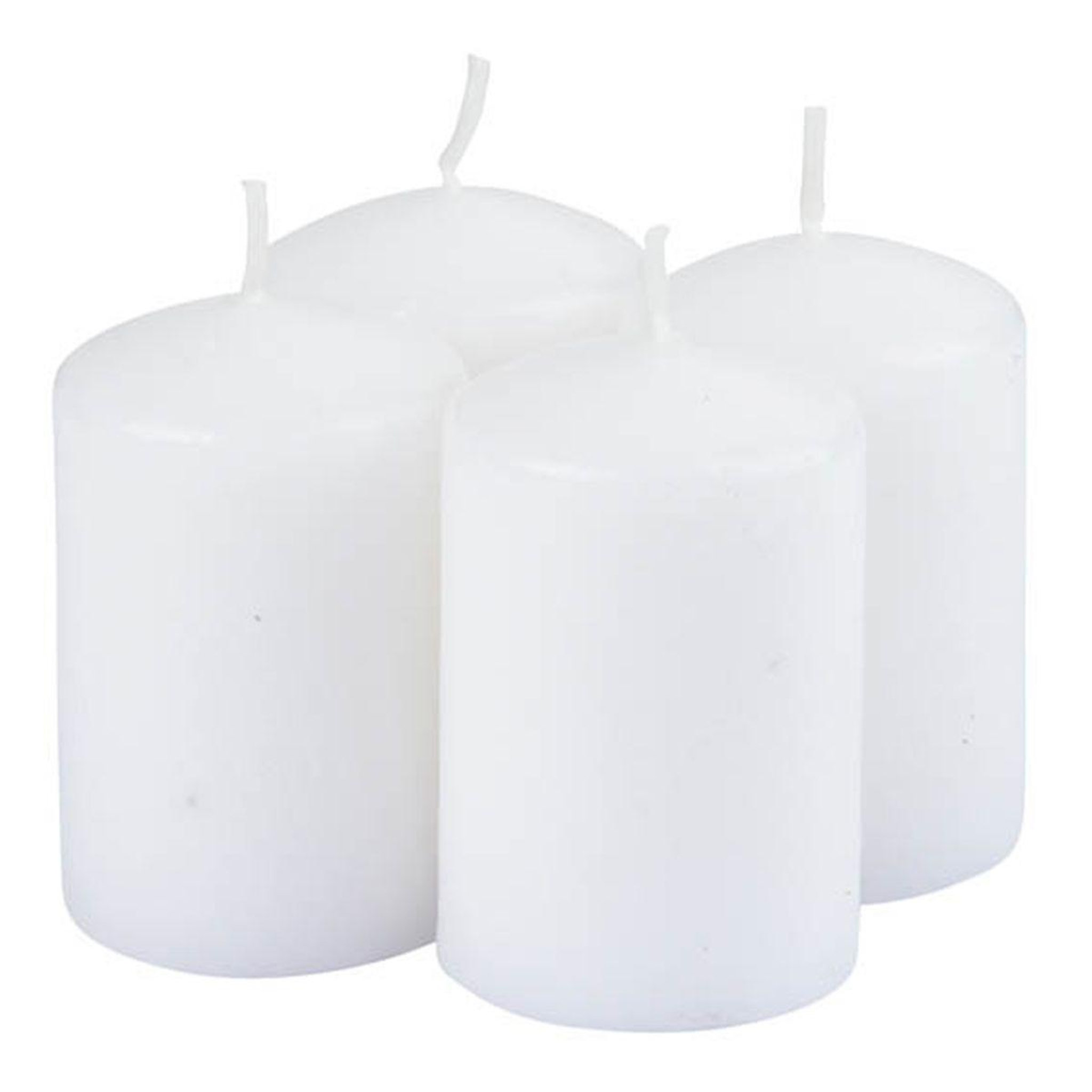 HOMEA Lot de 4 bougies pilier  essentiel ii  6cm jasmin