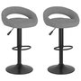 Voir la diapositive 2 : VIDAXL Tabourets de bar lot de 2 gris clair velours