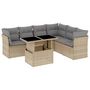 Voir la diapositive 2 : VIDAXL Salon de jardin avec coussins 7 pcs beige resine tressee