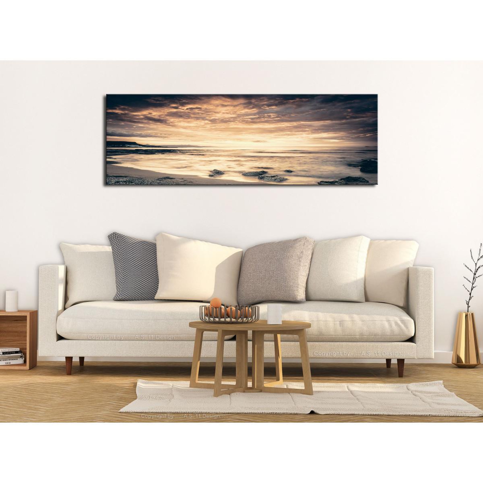 Voir la diapositive 2 : Paris Prix Tableau imprimé  beach in crete narrow yellow