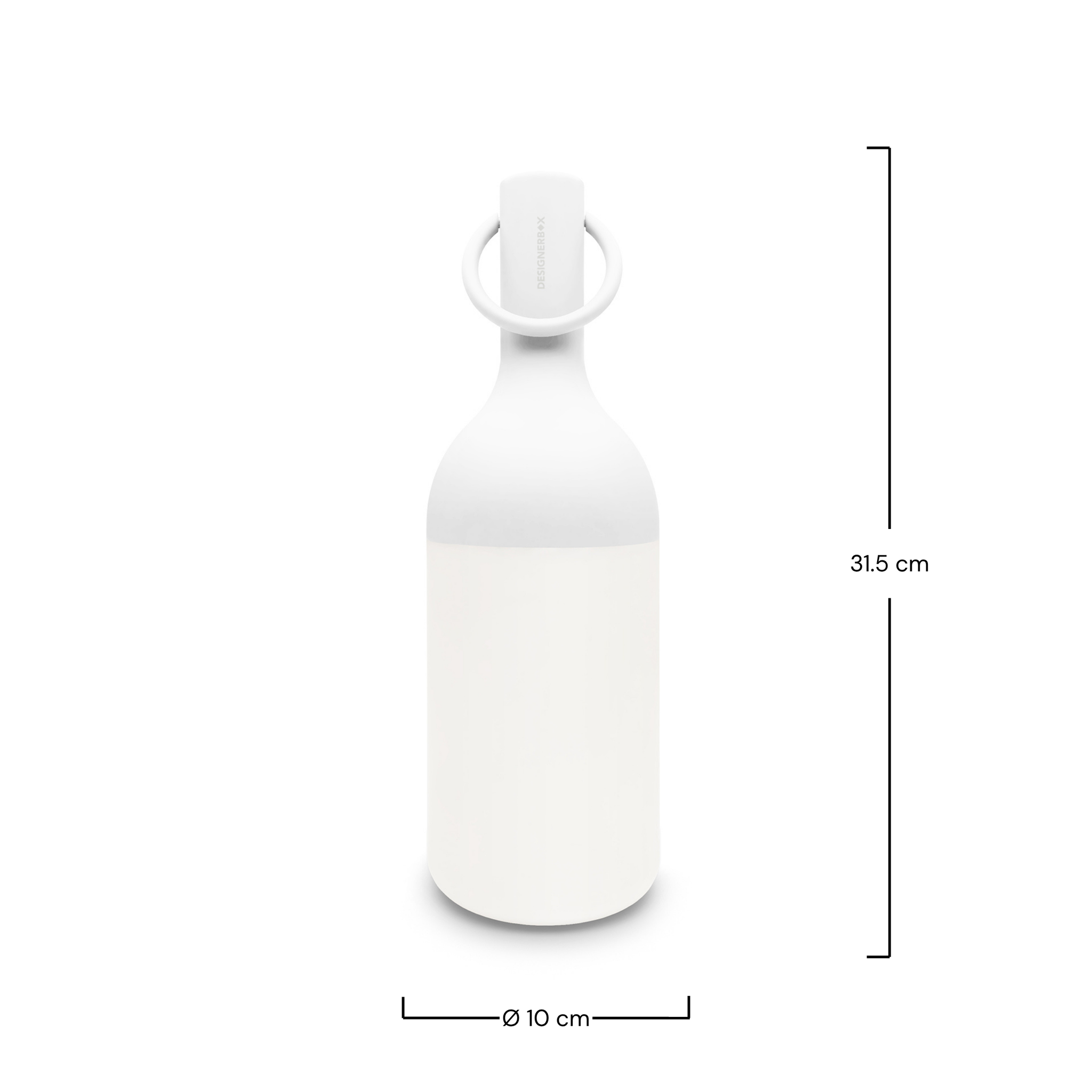 Voir la diapositive 4 : MAISON PAVANE Lampe nomade en plastique blanc-Elo