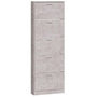 Voir la diapositive 5 : VIDAXL Armoire a chaussures Gris beton 59x17x169 cm Bois d'ingenierie