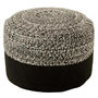Voir la diapositive 1 : Paris Prix Pouf Rond Design  Miami  50cm Noir & Blanc