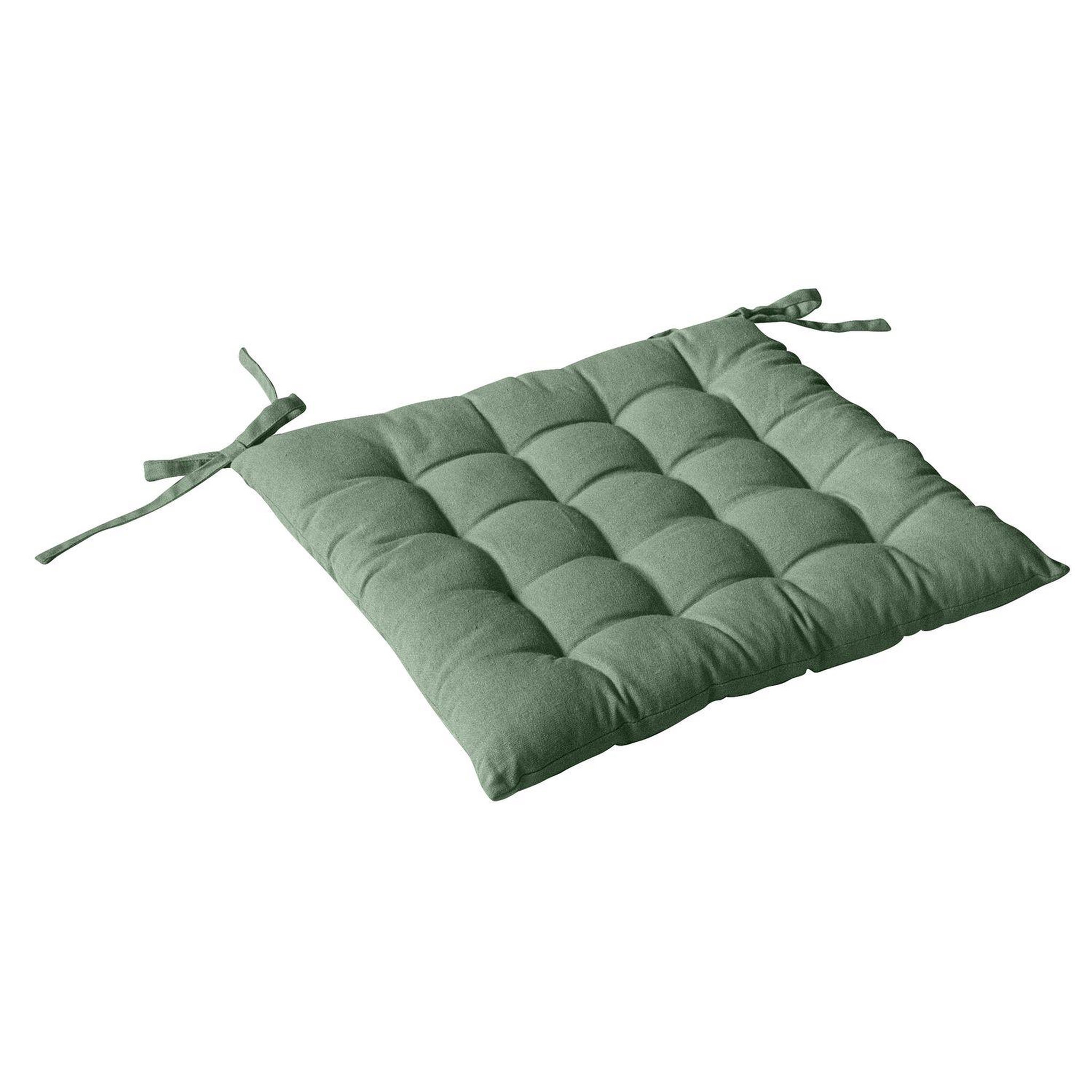 TOILINUX Galette de chaise PANAMA. Coloris disponibles : Jaune, Rose, Bleu, Vert, Beige, Noir, Rouge