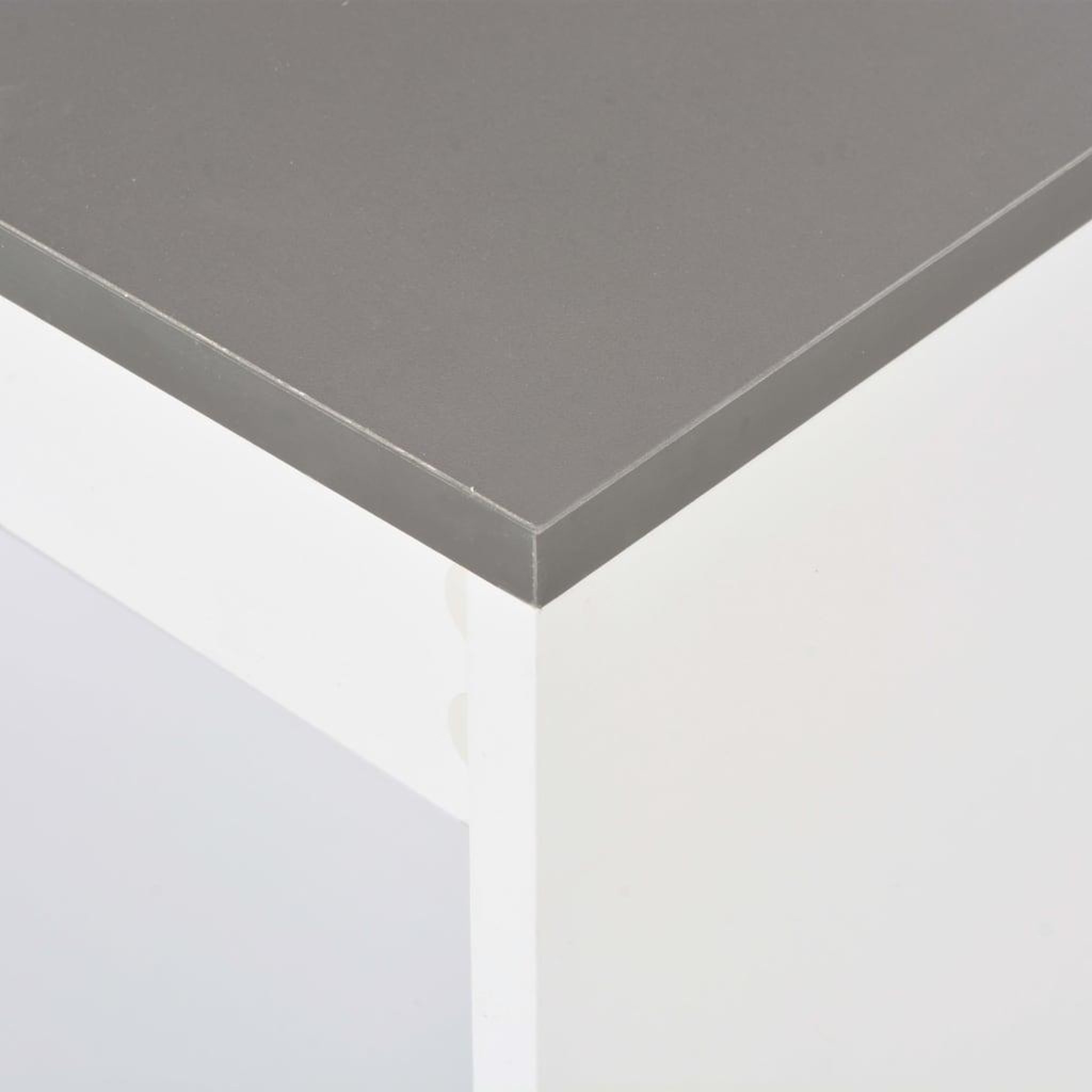 Voir la diapositive 5 : VIDAXL Table de bar avec etagere Blanc 110x50x103 cm