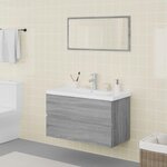 VIDAXL Meubles de salle de bain Sonoma gris Bois d'ingenierie