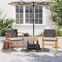 Voir la diapositive 3 : VIDAXL Chaises de jardin coussins lot de 2 noir resine tressee et bois