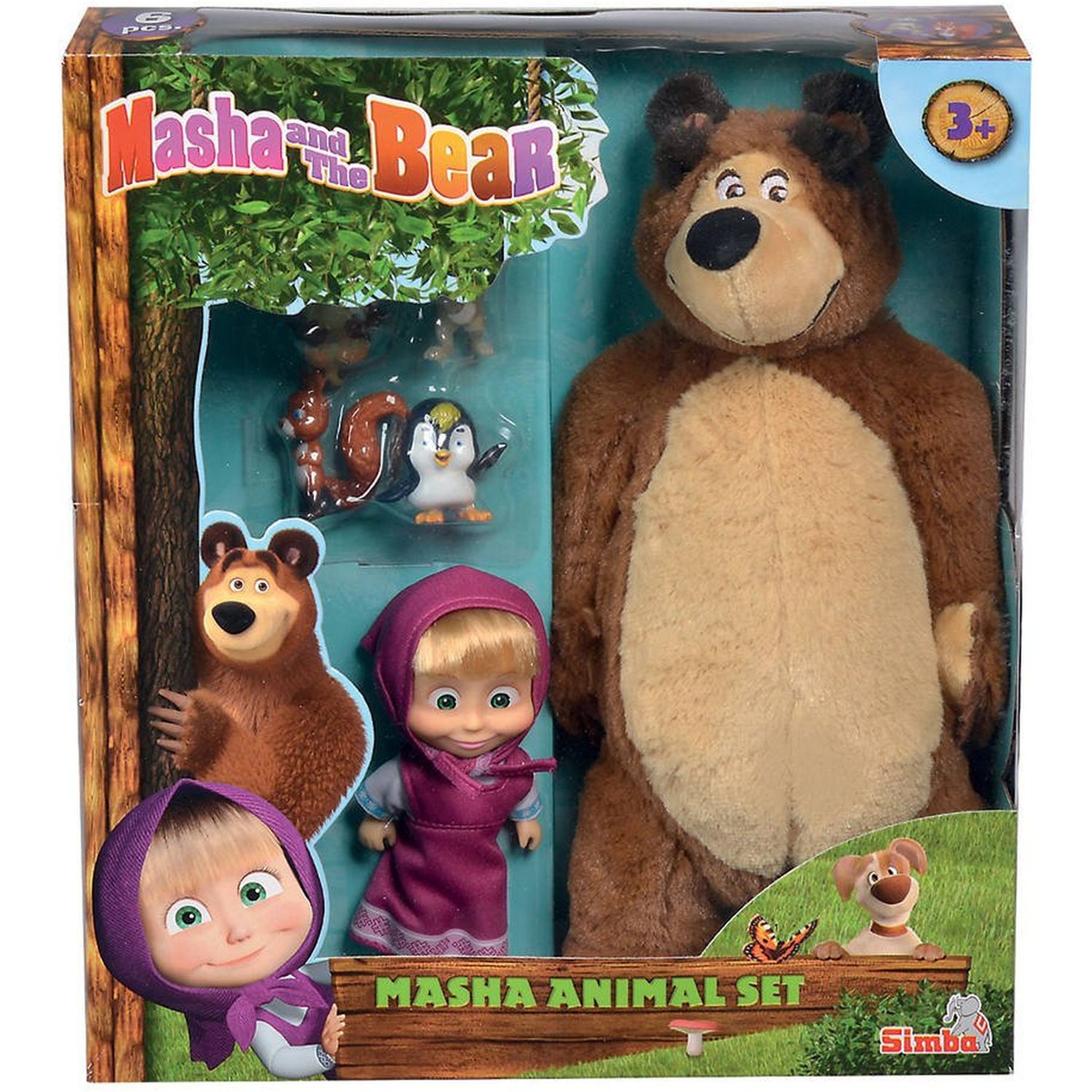 Voir la diapositive 2 : SMOBY Figurines Masha 12 cm et Michka et animaux
