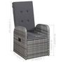 Voir la diapositive 6 : VIDAXL Ensemble a manger de jardin 3 pcs Gris
