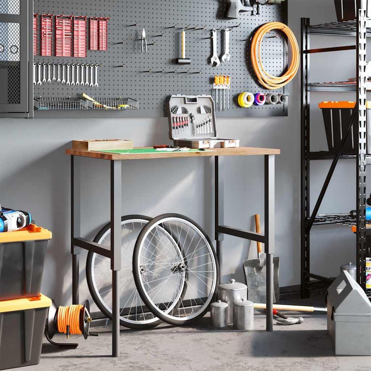 VIDAXL Etabli marron clair 100x60x(71,5-98) cm bois de chene massif