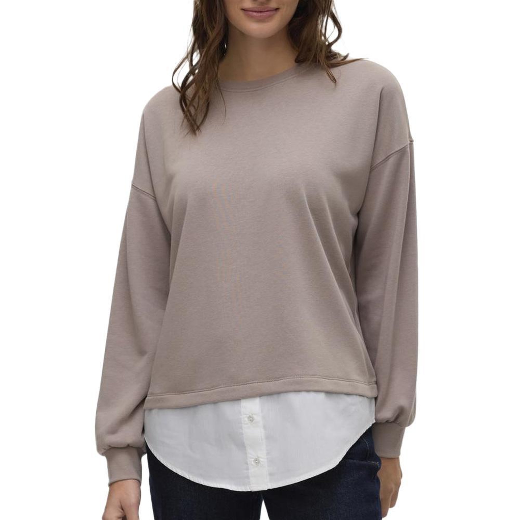 Voir la diapositive 1 : Vero Moda Sweat Beige Femme Vero Moda Yoyo