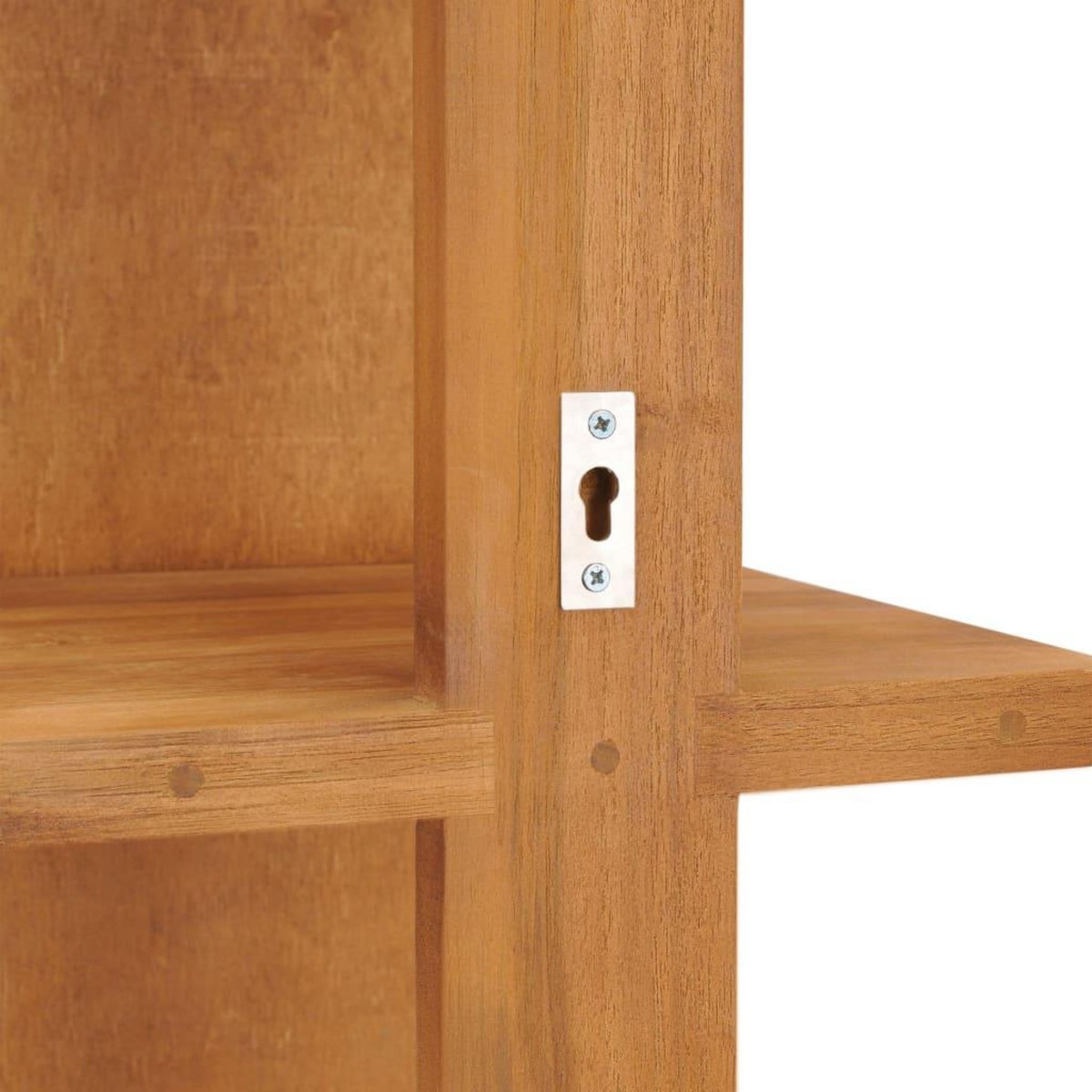 VIDAXL Miroir mural avec etageres 30x30x120 cm Bois de teck massif